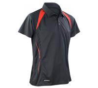 Spiro Men's Team Spirit Polo Shirt in True Black | Size: Large Spiro True Black L
