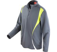Spiro Men's Trial Training Tops - Charcoal/Lime/White, X-Large