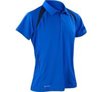 Spiro New Team Spirit Polo Shirt Sports Training Running Athletic Shirts Tops 2XL Royal/Navy