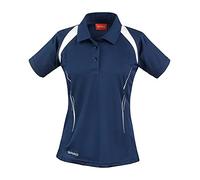 Spiro S177F Ladies Team Spirit Polo Shirt - Navy/White - M