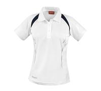 Spiro S177F Ladies Team Spirit Polo Shirt - White/Navy - XS