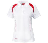 Spiro S177F Ladies Team Spirit Polo Shirt - White/Red - L