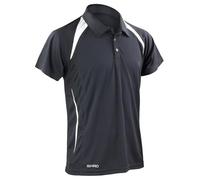Spiro S177M Team Spirit Polo Shirt - Black/White - 4XL