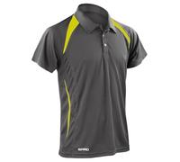 Spiro S177M Team Spirit Polo Shirt - Grey/Lime - 3XL