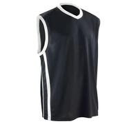Spiro S278M Basketball Quick Dry Top - Black/White - 4XL