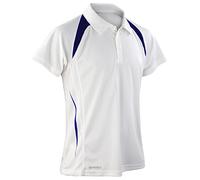 Spiro team spirit polo (White/ Navy, 2XL)