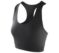 Spiro Women's Impact Softex Crop Top in Black | Size: 10 Spiro Black 10