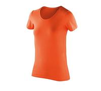 Spiro Womens Impact Softex Short Sleeve T-Shirt - Quick Dry, Breathable, Stretch - Tangerine XL