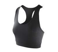 Spiro Women's Impact Softex Plain Crop Top in Black | Size: Medium Spiro Black M