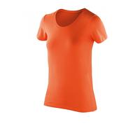 Spiro Women's Softex Super Soft Stretch T-Shirt in Tangerine | Size: Small Spiro Tangerine S