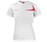 Spiro Womens/Ladies Sports Dash Performance Training T-Shirt (XS) (White/Red)