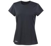 Spiro Womens/Ladies Sports Quick-Dry Short Sleeve Performance T-Shirt (L) (Black)