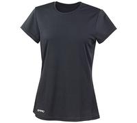Spiro Womens/Ladies Sports Quick-Dry Short Sleeve Performance T-Shirt (XL) (Black)