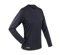 Spiro Women's Performance Long-Sleeved T-Shirt in Black | Size: 8 Spiro Black 8