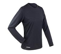 Spiro Women's Quick Dry Performance Short Sleeve T-Shirt - Black, Medium