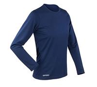 Spiro Women's Quick Dry Performance Short Sleeve T-Shirt - Navy, Small