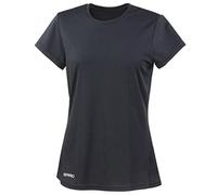 Spiro Women's Quick Dry Short Sleeve T-Shirt Black L