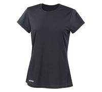 Spiro Women's Quick Dry Super Soft Short Sleeve T-Shirt - Black, X-Large