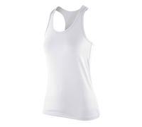 Spiro Women's Softex Stretch Fitness Sleeveless Vest Top in White | Size: Large Spiro White L