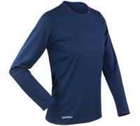 Spiro Women's Spiro Active Long Sleeve Tee {R-S254F} - Navy Blue - X-Small