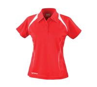 SPIRO Women's Sports Team Spirit Fitness Sleeve Lightweight Active Polo Shirt