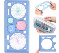 Spirograph Drawing Toy Set, Multifunctional Geometric Ruler for Kids & Adults, Spiral Art Tool for Stationery, School, Home & Crafting(Blue)