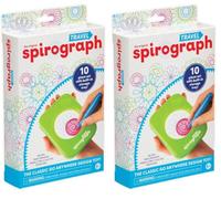Spirograph Travel Set | Create Amazing Designs On The Go | 10-Piece Set with Built - in Storage Tray | Arts & Crafts Activity for Travelling | for Ages 5+ (Pack of 2)