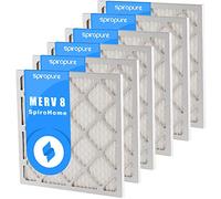 SpiroPure 27.75X27.75X1 MERV 8 Pleated Air Filters - Made in USA (6 Pack)
