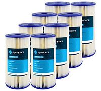 SpiroPure Replacement for Pentek R50-BB 155053-43 SPC-45-1050 Culligan R50-BBSA 10x4.5 Pleated Polyester 50 Micron Sediment Filter (8 Pack)