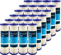 SpiroPure Replacement for R50 155038-43 SPC-25-105010x2.5 Pleated Polyester 50 Micron Sediment Filter (24 Pack)