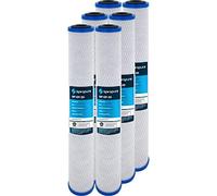 SpiroPure SP-EP-20 20x2.5 5 Micron NSF Certified Coconut Shell Carbon Block Water Filter Cartridge EP-20 155529 CB-25-2005 (Case of 6)