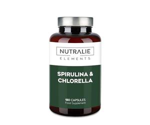 Spirulina and Chlorella 1800mg - Bioavailable and Vegan - 180 Spirulina Chlorella Algae Capsules - 180 Vegan Capsules Nutralie
