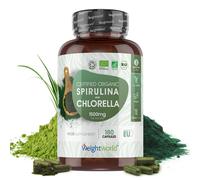 Spirulina Chlorella - 180 organic capsules - Immune & Digestive support - Vegan