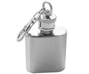 SpirWoRchlan 1oz Mini Pocket Stainless Steel Wine Bottle Whiskey Liquor Hip Flask Screw Cap with Keyring Husband Girlfriend Boyfriend Present Valentine's Day/Mother's Day/Father's Day/Birthday Gifts