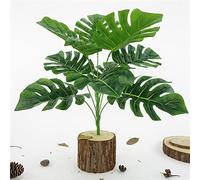 SpirWoRchlan 1Pc Monstera Office Home Artificial Plant High Simulation Fake Foliage Leaf - Green