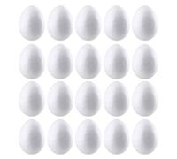 SpirWoRchlan 20Pcs/Bag Convenient Foam Egg Easy Use Polystyrene Styrofoam DIY Easter Simulation Egg for Festival Easter Decorations Easter Day Ornaments Easter Eggs Easter Gifts (4CM)