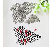 SpirWoRchlan 2Pcs/Set Fishing Net Metal Cutting Dies DIY Scrapbooking Album Paper Cards Decor - Silver