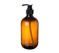SpirWoRchlan 300/500ml Lotion Shampoo Shower Gel Holder Soap Dispenser Empty Bath Pump Bottle Bathroom Storage Birthday Chirstmas Thanksgiving Valentine's Day Gifts (Brown, 300ML)