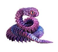 SpirWoRchlan 3D Printed Animals, 3D Printed Snake Fidget Toy, 3D Print Articulated Snake Animal Model, Fidget Mini Animals Toy Articular Mobility Toys for Adults and Kids Autisms/ADHDs Purple 30cm