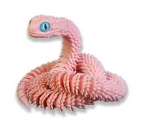 SpirWoRchlan 3D Printed Animals, 3D Printed Snake Fidget Toy, 3D Print Articulated Snake Animal Model, Fidget Mini Animals Toy Articular Mobility Toys for Adults and Kids Autisms/ADHDs Pink 60cm