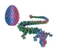 SpirWoRchlan 3D Printed Dragon Egg, Mystery Articulated Crystal Dragon Egg Fidget Toys, 3D Print Surprise Animals Toy for Kid Teen Boy Girls, 3D Printed Dragon-Egg with Dragon-Inside Blue Green
