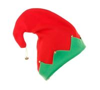 SpirWoRchlan Adult Kids Elf Hat with Bells Red and Green Felt Elves Hat Christmas Novelty Gift Xmas Party Hats Jingle Bells Elf Fancy Dress Costume Accessories for Men and Women Boys and Girls A S