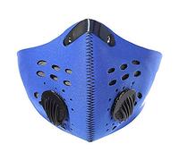 SpirWoRchlan Biking Anti Dust Bicycle Face Mask With Filter Activated Carbon For Unisex Running Cycling Anti-Pollution Mask Blue