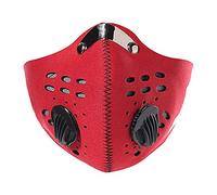 SpirWoRchlan Biking Anti Dust Bicycle Face Mask With Filter Activated Carbon For Unisex Running Cycling Anti-Pollution Mask Red