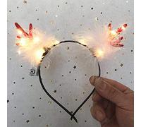 SpirWoRchlan Christmas Decorations Sale, Cute Antler Headband with LED LED Light Concert Headwear Christmas Decor Merry Christmas Ornaments Xmas Decor Party Decor Xmas Gifts Stocking Fillers