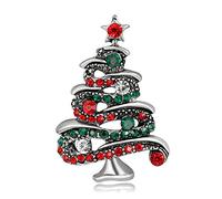 SpirWoRchlan Christmas Decorations Sale, Multicolor Rhinestone Christmas Tree Brooch Pin Women's Breastpin Jewelry Gift Merry Christmas Ornaments Xmas Decor Party Decor Xmas Gifts Stocking Fillers