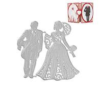 SpirWoRchlan Cutting Dies, Bride Groom Wedding Metal Cutting Dies DIY Scrapbooking Invitation Cards Embossing Stencil Tool Gift