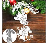 SpirWoRchlan Cutting Dies for Card Making, Metal Cutting Dies, Cartoon Mouse Design DIY Embossing Template Cutting Dies Card Scrapbooking Mold