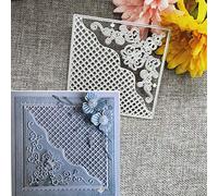 SpirWoRchlan Cutting Dies, Grid Background Frame Metal Cutting Dies DIY Scrapbooking Cards Album Decor Craft Embossing Stencil Gifts