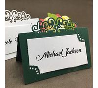 SpirWoRchlan Cutting Dies, Lace Flower Frame Name Holder Table Setting Metal Cutting Dies DIY Scrapbooking Paper Card Photo Album Decor Art Craft Embossing Stencil Template Gift